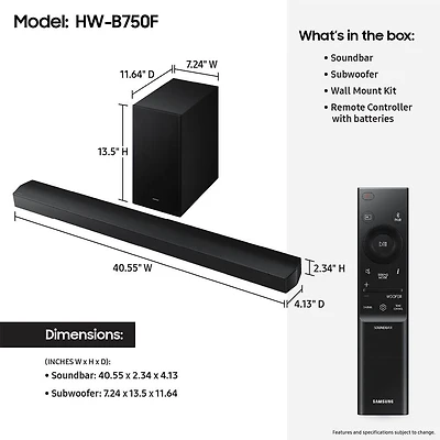 5.1 Ch. B-Series Soundbar with Wireless Subwoofer