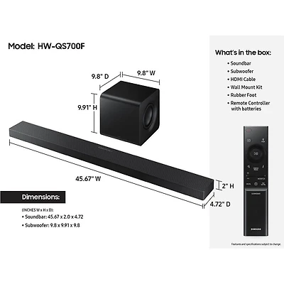 3.1.2 Channel Soundbar with Wireless Soundbar