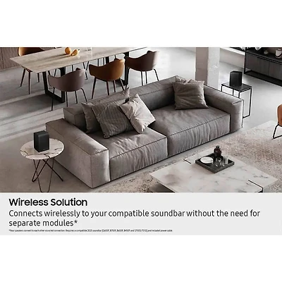 Wireless Rear Speaker Kit - Black