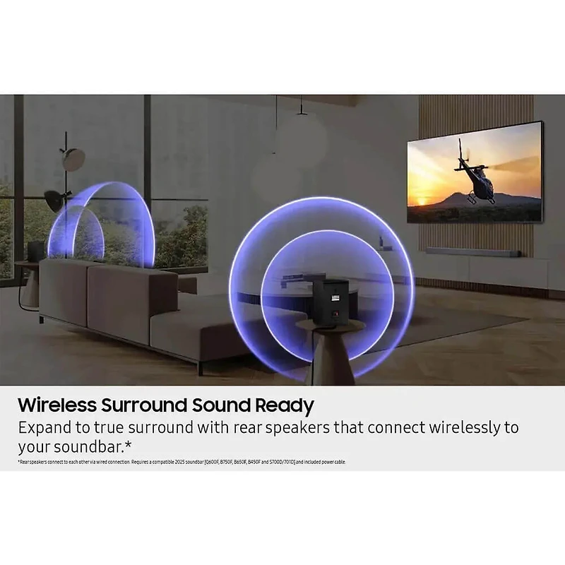 Wireless Rear Speaker Kit - Black