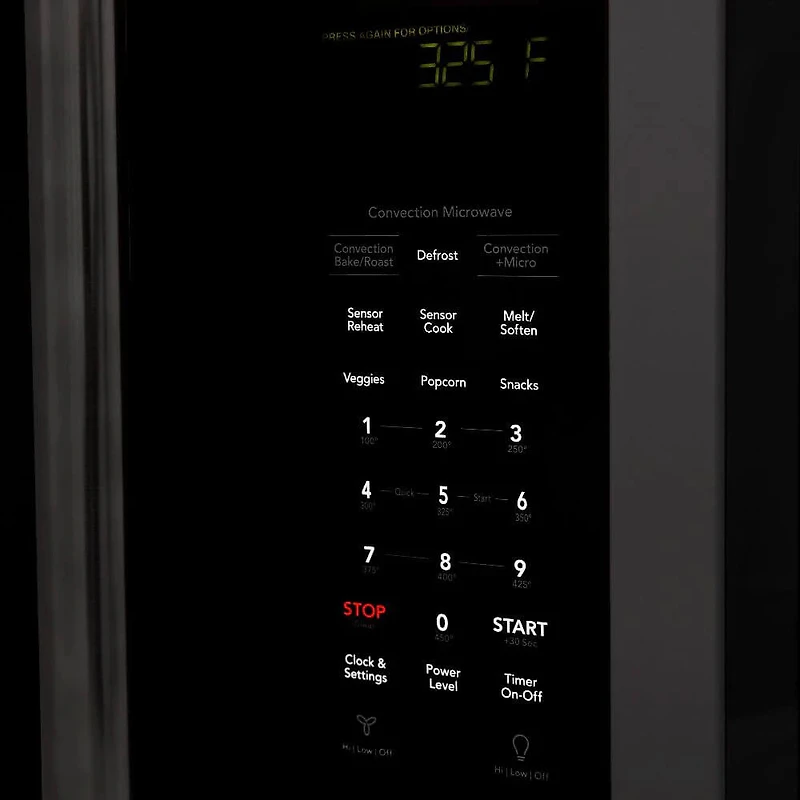 1.5 Cu. Ft. Black Stainless Over-the-Range Convection Microwave