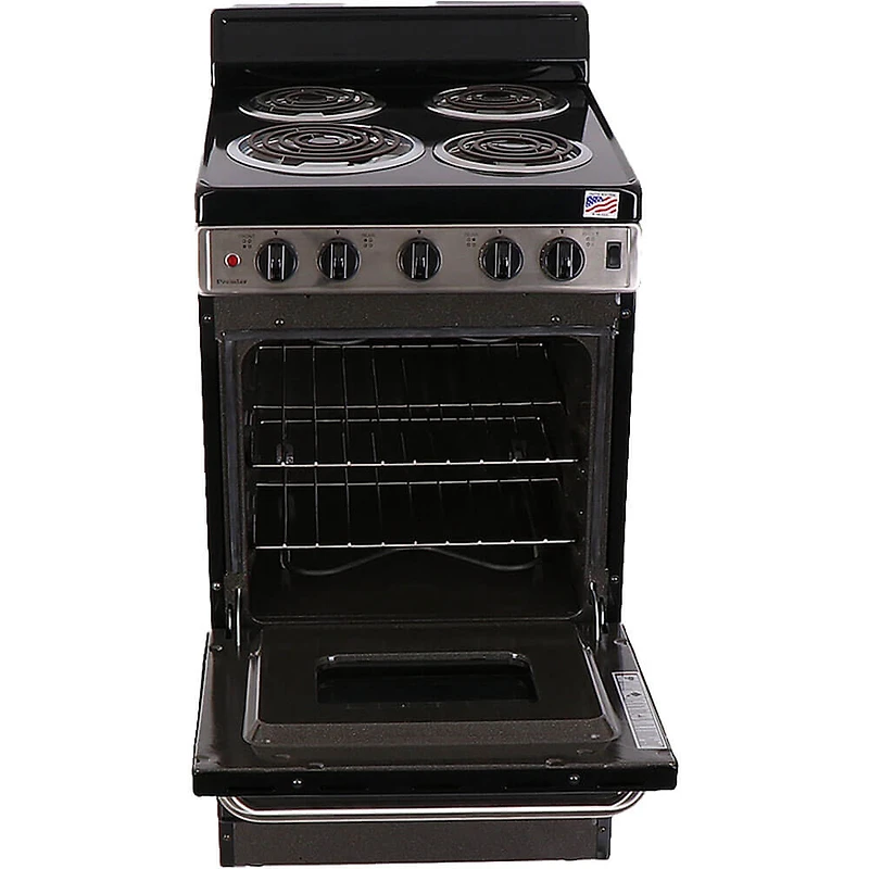 2.4 Cu. Ft. Black Freestanding Electric Range