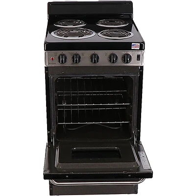 2.4 Cu. Ft. Black Freestanding Electric Range