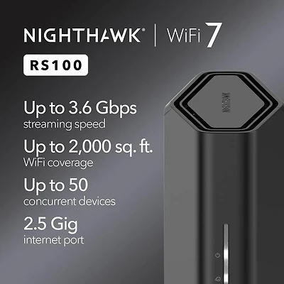 Nighthawk RS100 Dual-Band WiFi 7 Router