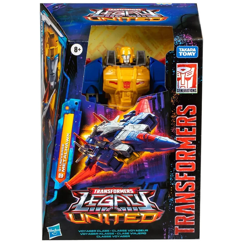 Transformers 7 inch Transformers Legacy United Voyager Class Super-God Masterforce Metalhawk Action Figure