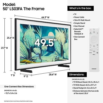inch Class The Frame LS03FAF Series QLED 4K HDR Vision AI Smart TV