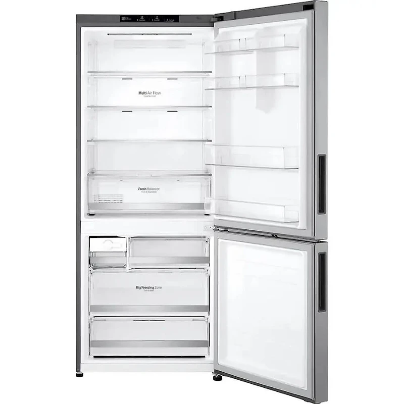 14.7 Cu. Ft. Platinum Silver Bottom Freezer Smart Refrigerator
