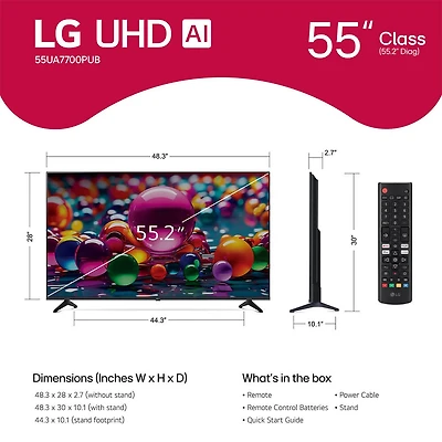 inch Class UA77 Series LED AI 4K Smart webOS TV (2025
