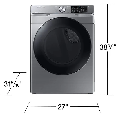 7.5 Cu. Ft. Platinum Front Load Smart Electric Dryer