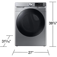 7.5 Cu. Ft. Platinum Front Load Smart Electric Dryer