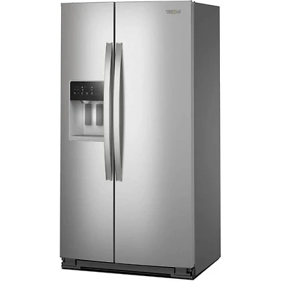 20.59 Cu. Ft. Stainless Side-by-Side Counter-Depth Freestanding Refrigerator