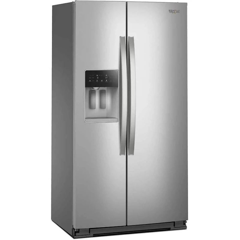 20.59 Cu. Ft. Stainless Side-by-Side Counter-Depth Freestanding Refrigerator