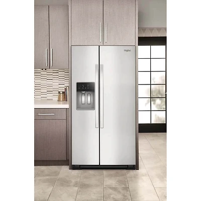 20.59 Cu. Ft. Stainless Side-by-Side Counter Depth Refrigerator