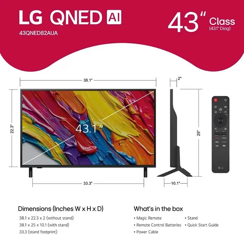 inch Class 82A Series QNED AI 4K Smart webOS TV (2025