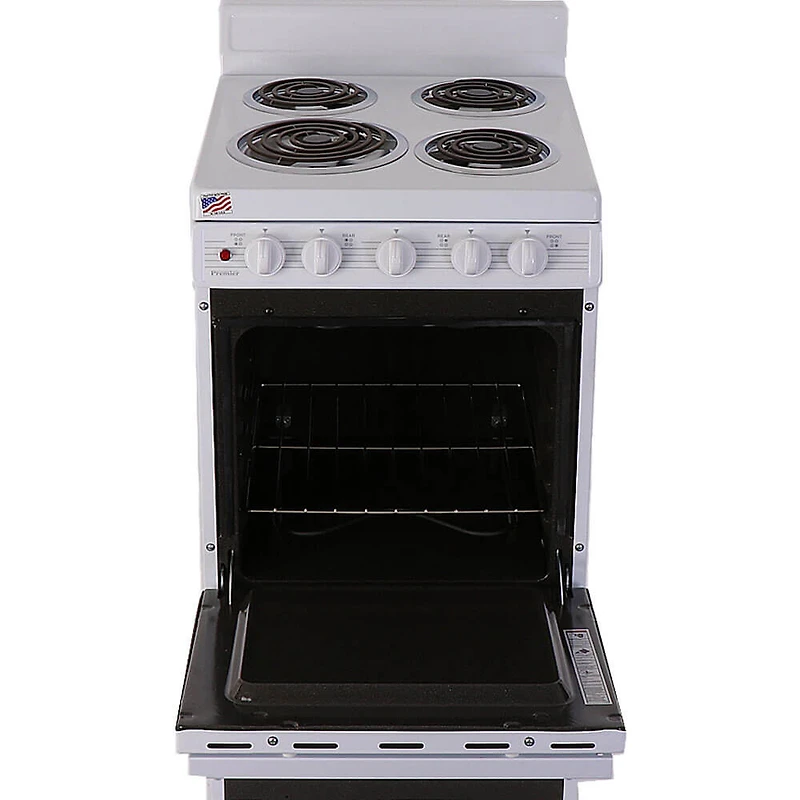 2.4 Cu. Ft. White Freestanding Electric Coil Range