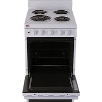 2.4 Cu. Ft. White Freestanding Electric Coil Range