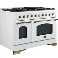 5.5 Cu. Ft. White Freestanding Gas Double Oven Convection Range