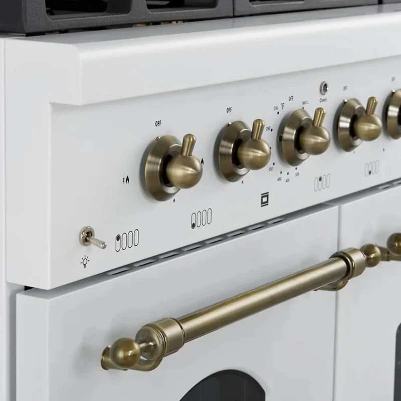 5.5 Cu. Ft. White Freestanding Gas Double Oven Convection Range