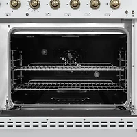 5.5 Cu. Ft. White Freestanding Gas Double Oven Convection Range