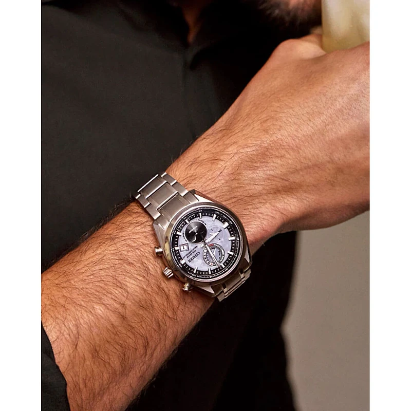 Atomic Time Keeping Tsuki-Yomi A-T Collection Eco-Drive Watch - Stainless