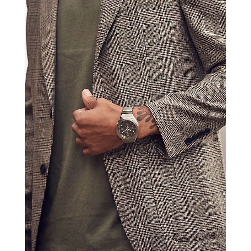 Super Titanium Armor Collection Solar Chronograph Watch - Two Tone Black/Gold-Tone Accents