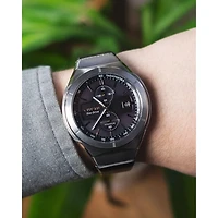 Super Titanium Armor Collection Solar Chronograph Watch - Two Tone Black/Gold-Tone Accents