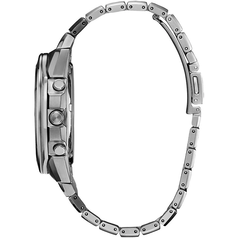 Super Titanium Armor Collection Solar Chronograph Watch - Two Tone Black/Gold-Tone Accents