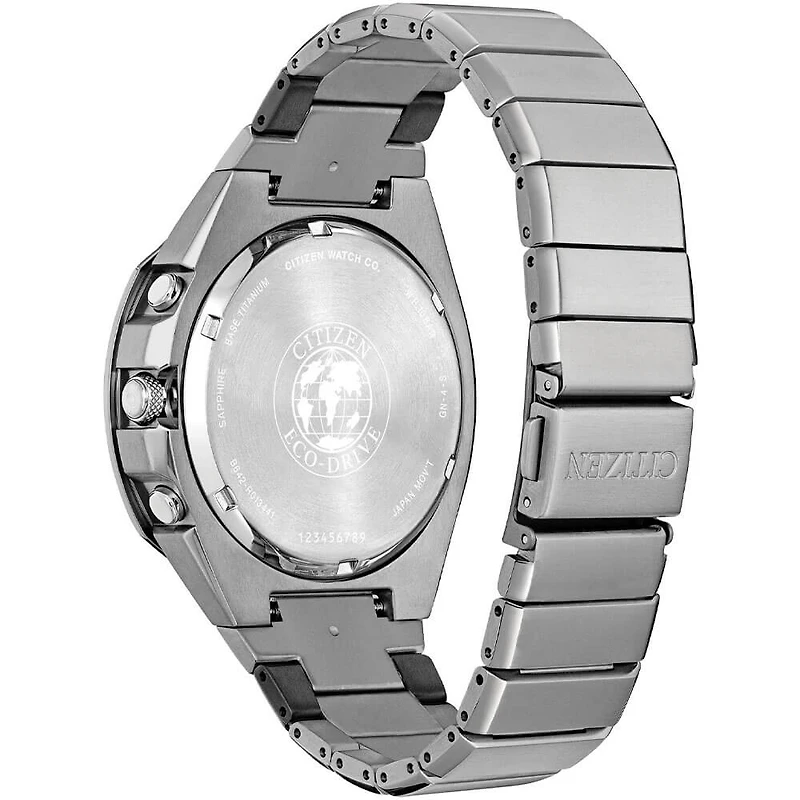 Super Titanium Armor Collection Solar Chronograph Watch - Two Tone Black/Gold-Tone Accents