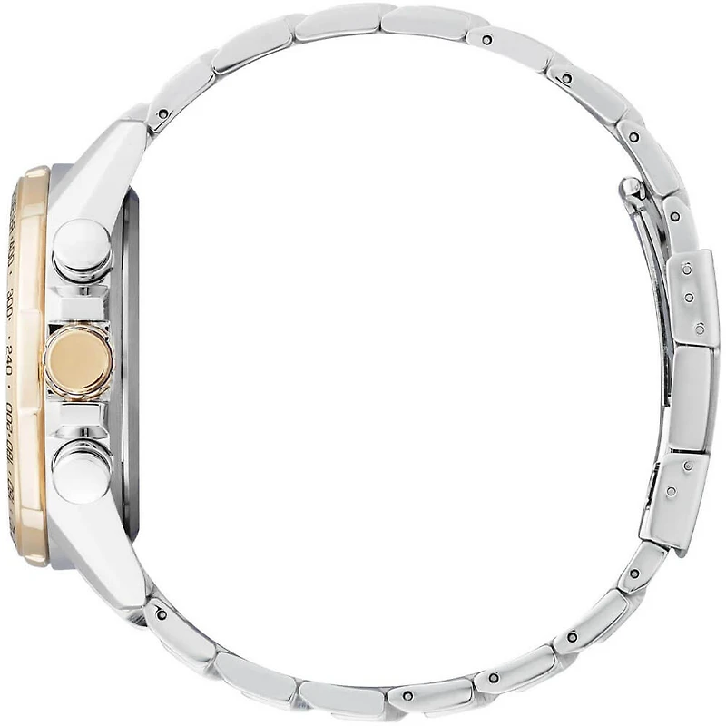 Atomic Timekeeping PCAT Collection Solar Chronograph Watch - Two Tone Rose Gold/Blue