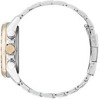 Atomic Timekeeping PCAT Collection Solar Chronograph Watch - Two Tone Rose Gold/Blue