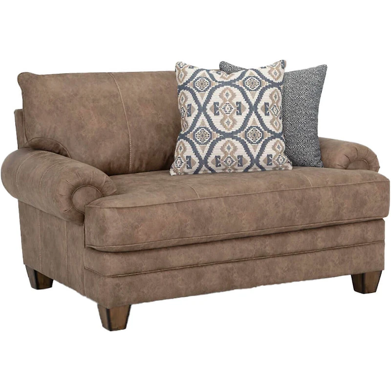 Sicily Collection Chair and a Half - Hazelnut