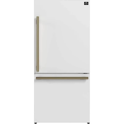 17.2 Cu. Ft. White Counter-Depth Bottom-Freezer Refrigerator