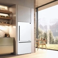 17.2 Cu. Ft. White Counter-Depth Bottom-Freezer Refrigerator