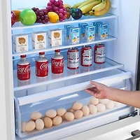 17.2 Cu. Ft. White Counter-Depth Bottom-Freezer Refrigerator