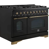 5.5 Cu. Ft. Black Freestanding Double Oven Dual Fuel Range
