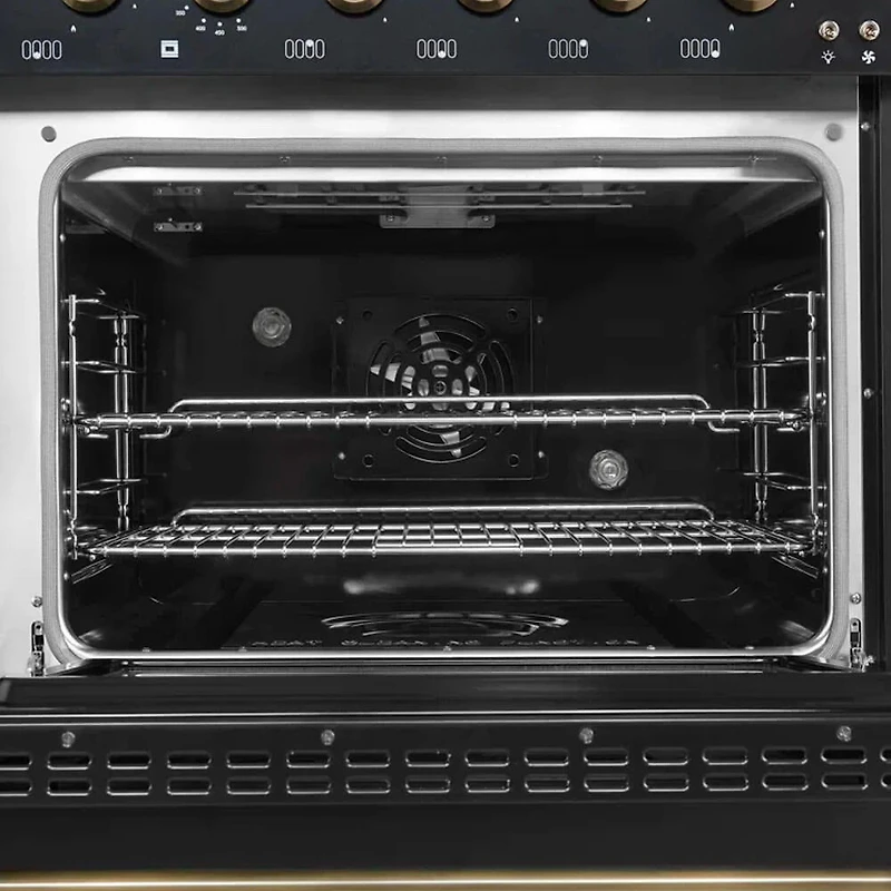 5.5 Cu. Ft. Black Freestanding Double Oven Dual Fuel Range