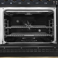 5.5 Cu. Ft. Black Freestanding Double Oven Dual Fuel Range