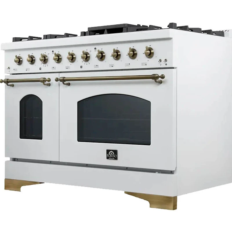 5.5 Cu. Ft. White Freestanding Double Oven Dual Fuel Range
