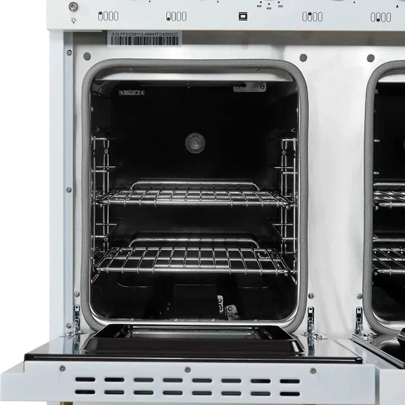 5.5 Cu. Ft. White Freestanding Double Oven Dual Fuel Range