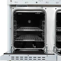 5.5 Cu. Ft. White Freestanding Double Oven Dual Fuel Range