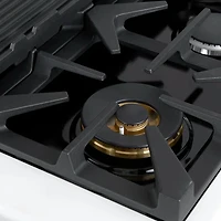 5.5 Cu. Ft. White Freestanding Double Oven Dual Fuel Range