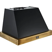 inch Black Wall Mount Chimney Range Hood