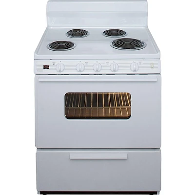3.9 Cu. Ft. White Freestanding Range