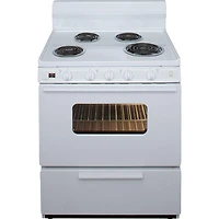 3.9 Cu. Ft. White Freestanding Range
