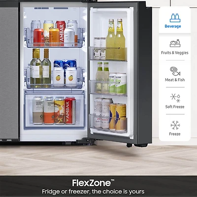 29 Cu. Ft. Bespoke Flex Stainless 4-Door French Door Smart Refrigerator