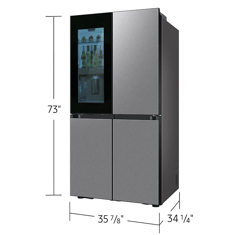 29 Cu. Ft. Bespoke Flex Stainless 4-Door French Door Smart Refrigerator