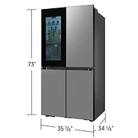 29 Cu. Ft. Bespoke Flex Stainless 4-Door French Door Smart Refrigerator