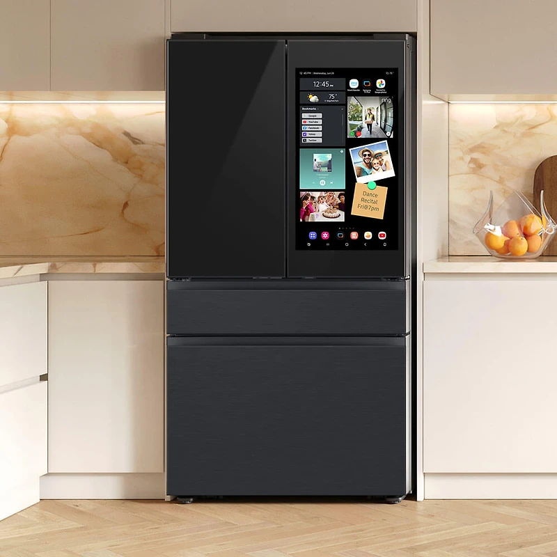 23 Cu. Ft. Black Counter-Depth 4-Door French Door Smart Refrigerator