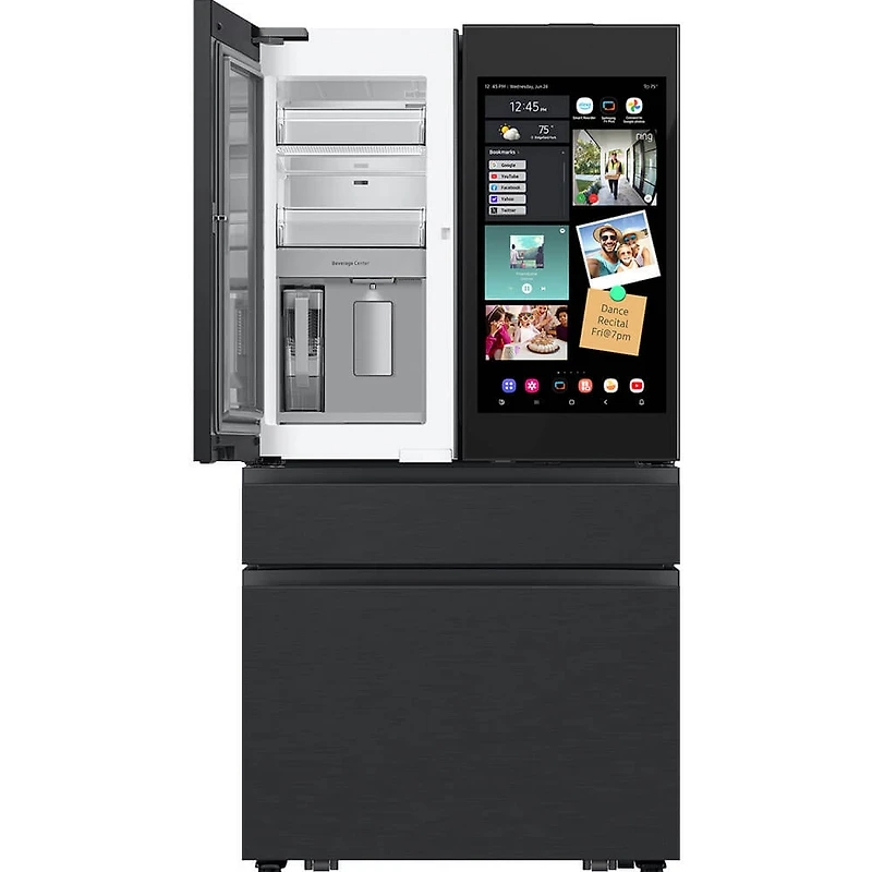 23 Cu. Ft. Black Counter-Depth 4-Door French Door Smart Refrigerator