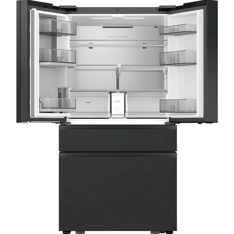 23 Cu. Ft. Black Counter-Depth 4-Door French Door Smart Refrigerator
